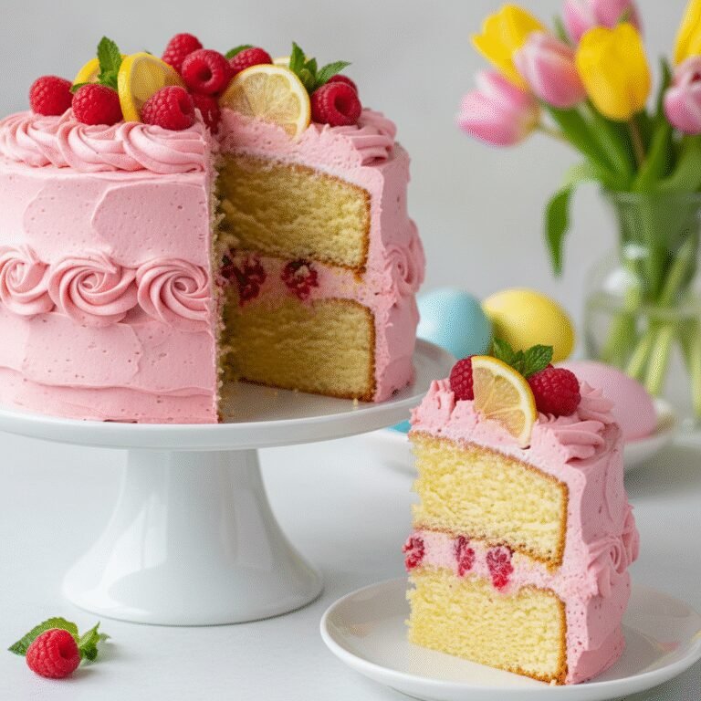 Lemon Raspberry Easter Layer Cake: The Star of Your Spring Menu