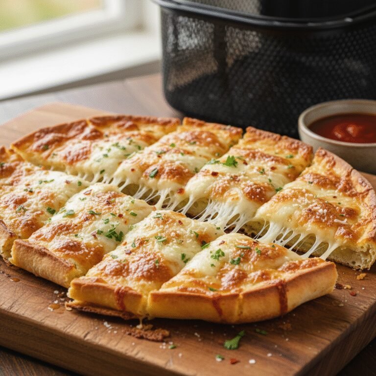 Viral Air Fryer Cheesy Tortilla Garlic Bread Recipe