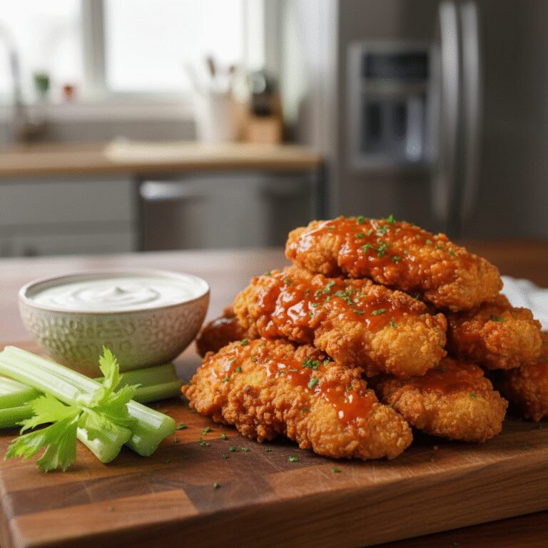 Restaurant-Style Buffalo Chicken Tenders: Crispy, Spicy, and Perfect for Family Dinner