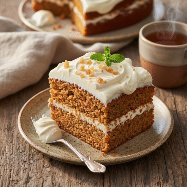 The Ultimate Moist Carrot Ginger Cake with Tangy Cream Cheese Frosting
