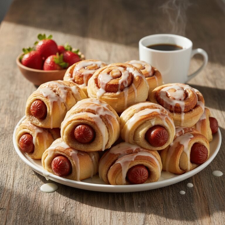 Sweet & Savory Cinnamon Roll Breakfast Pigs In A Blanket