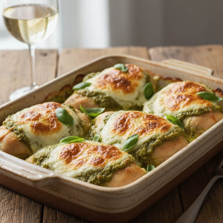 Cream Cheese Pesto Baked Chicken Breasts: A 30-Minute Dinner Solution