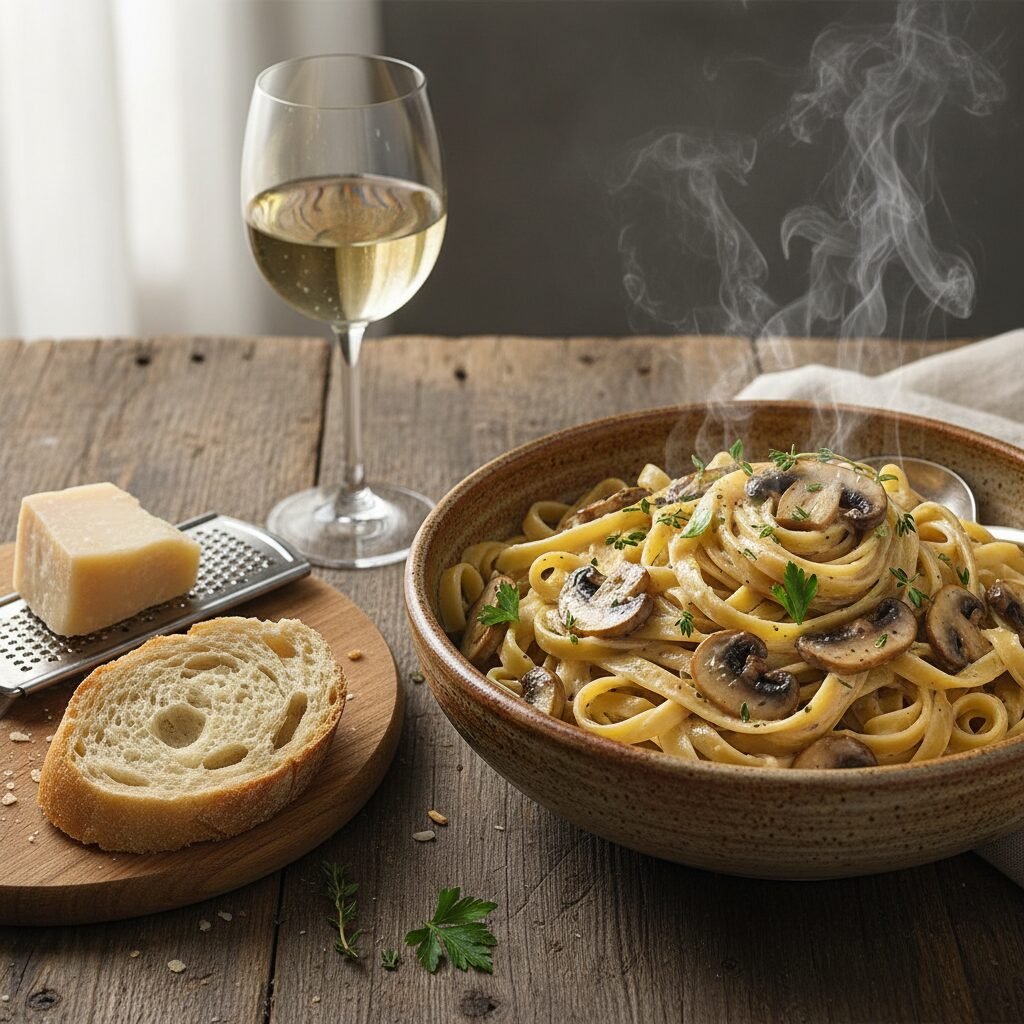 Ultimate Creamy Mushroom Pasta with Garlic and Thyme