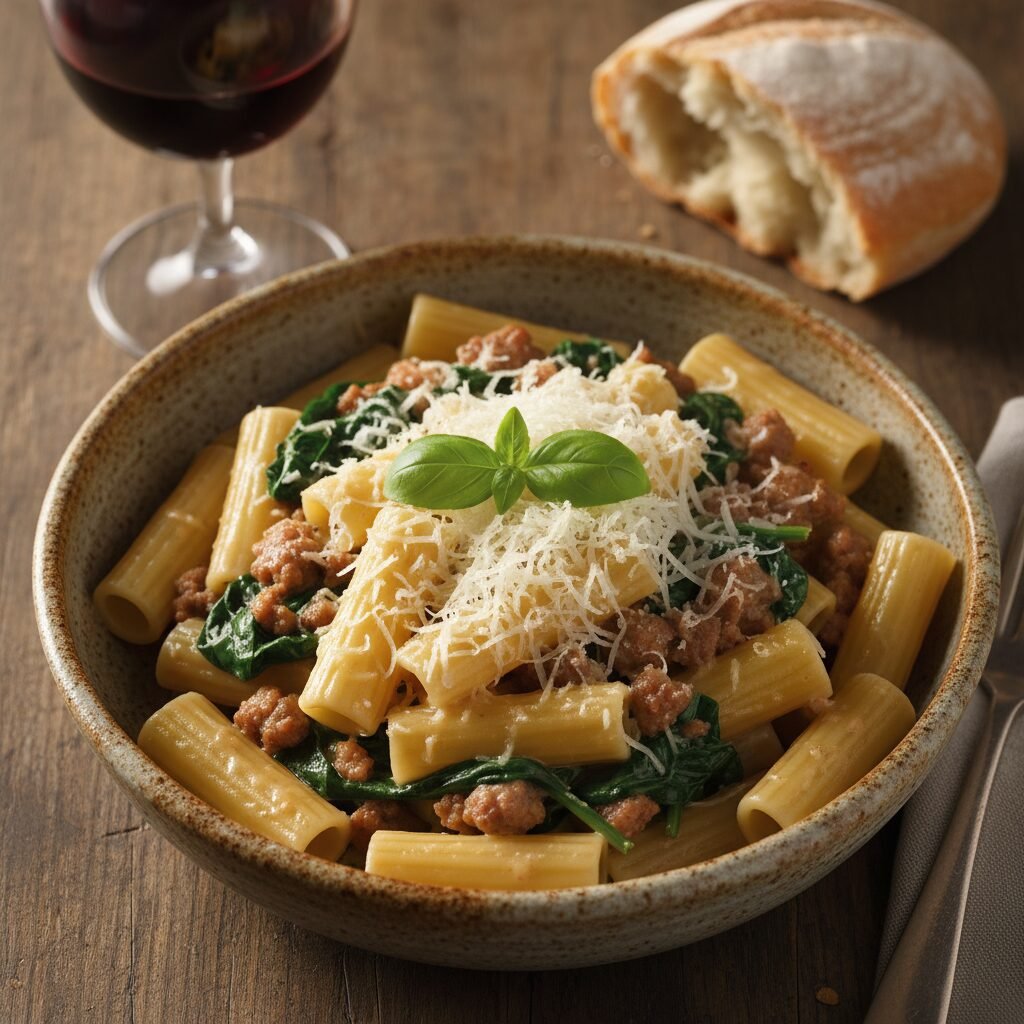 Creamy Sausage and Spinach Rigatoni: The Ultimate 20-Minute Weeknight Comfort Food