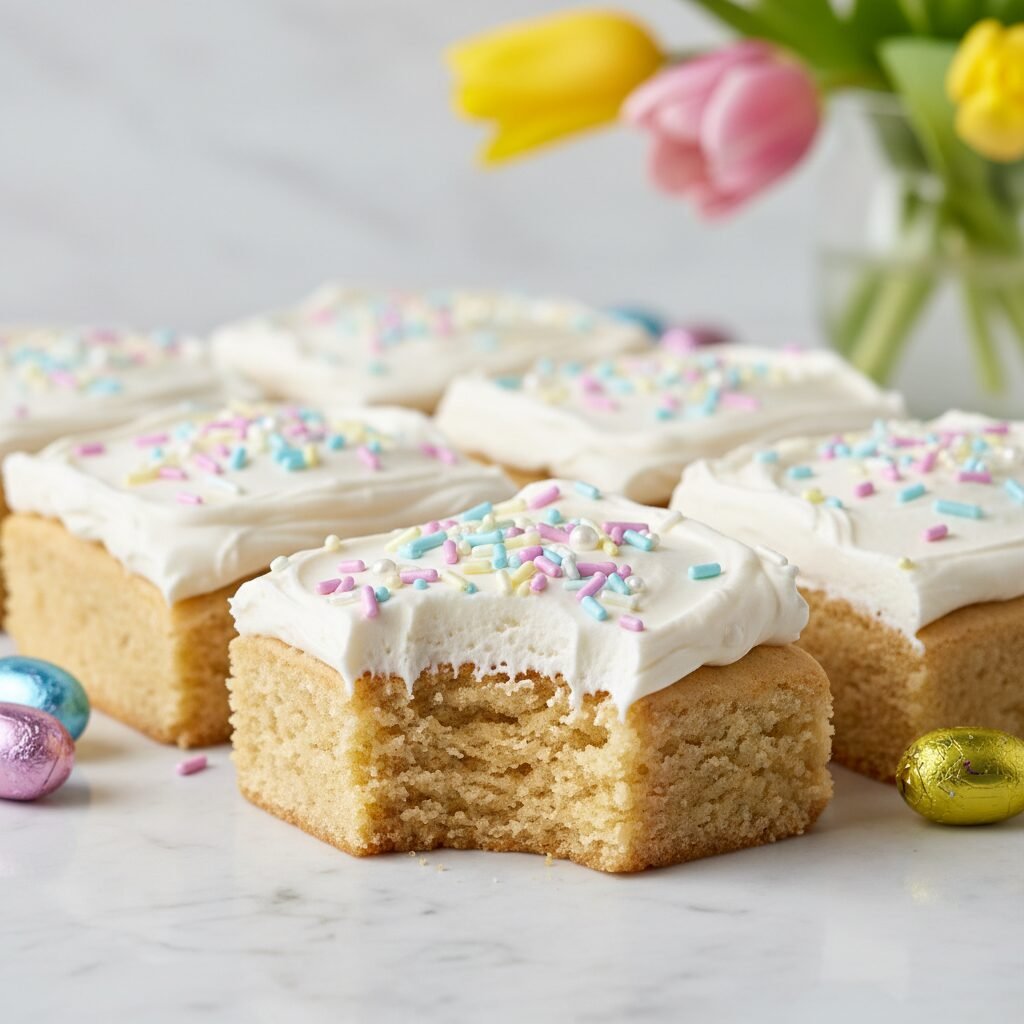 Soft & Chewy Easter Sugar Cookie Bars with Cream Cheese Frosting