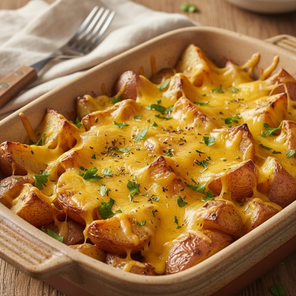 The Best Easy Cheesy Garlic Ranch Potatoes Side Dish