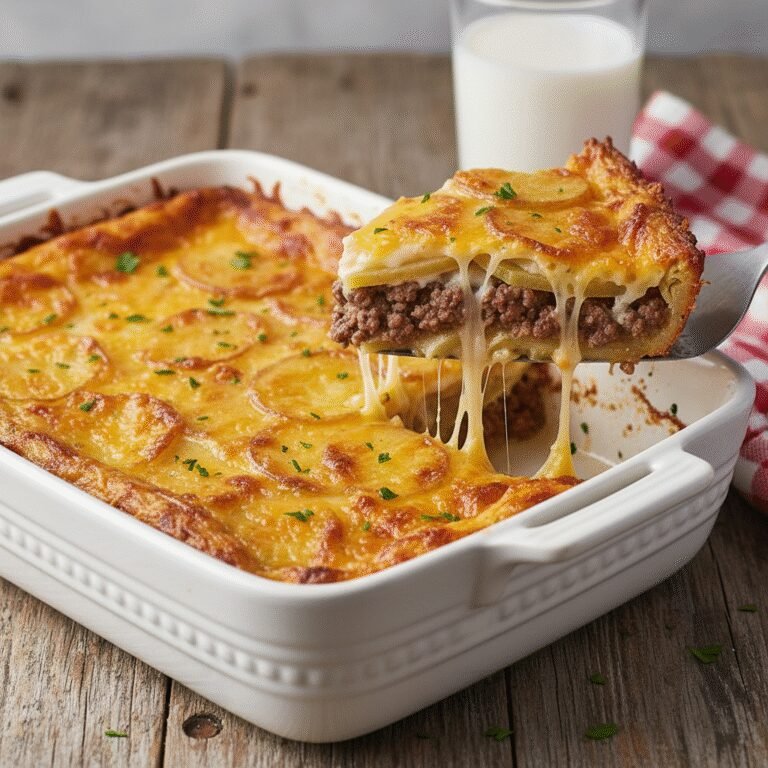 Cheesy Ground Beef and Potato Casserole: The Ultimate Budget-Friendly Comfort Dinner
