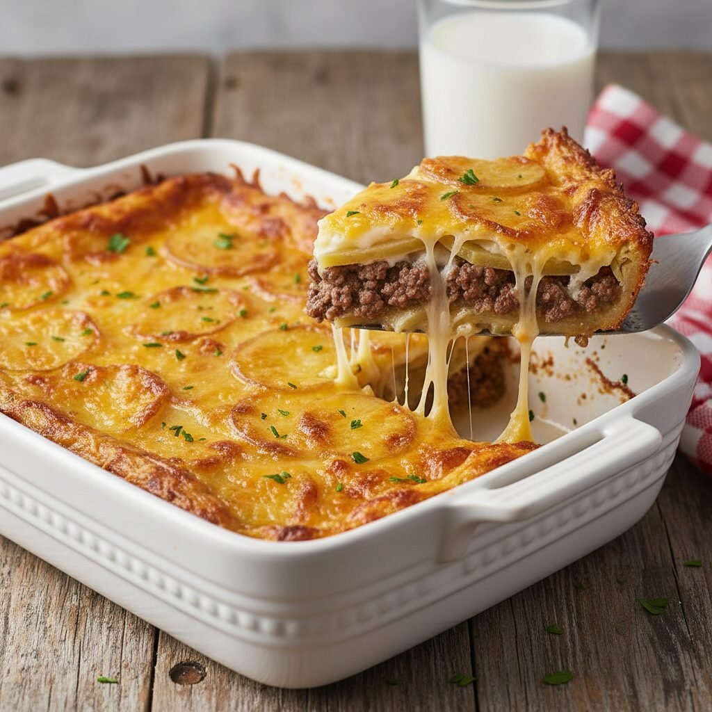 Cheesy Ground Beef and Potato Casserole: The Ultimate Budget-Friendly Comfort Dinner