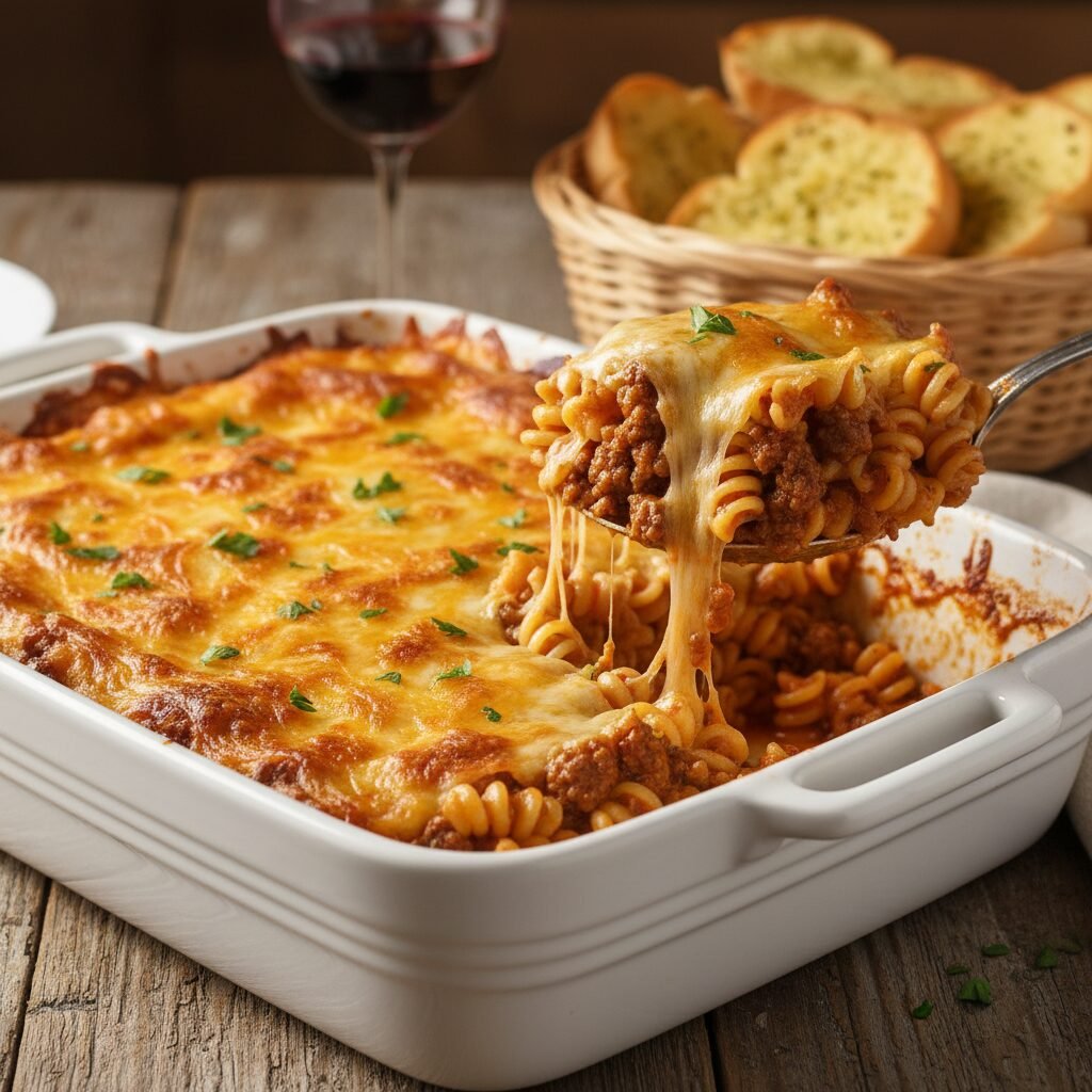 The Ultimate Easy Hamburger Pasta Family Dinner Casserole