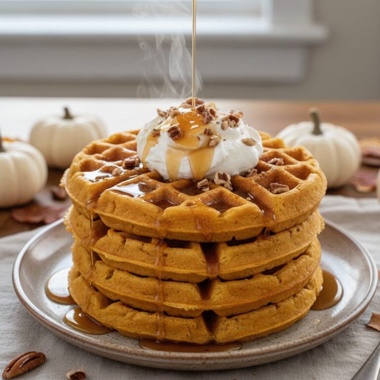 The Best Easy Pumpkin Waffles Made With Bisquick