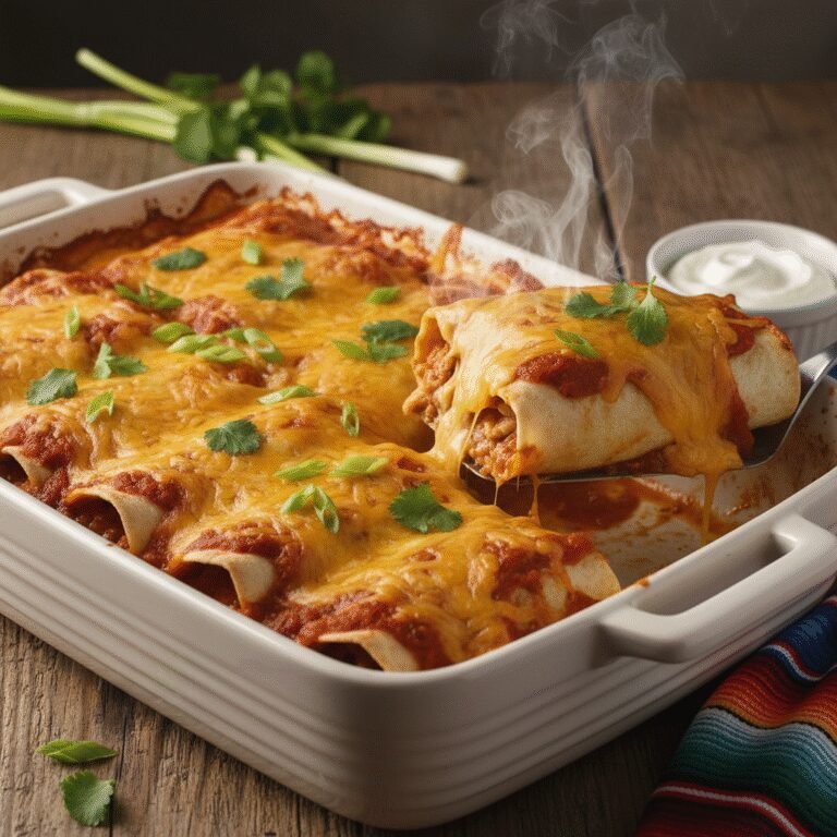 Cheesy Frozen Burrito Enchilada Casserole: The Ultimate 5-Ingredient Weeknight Savior
