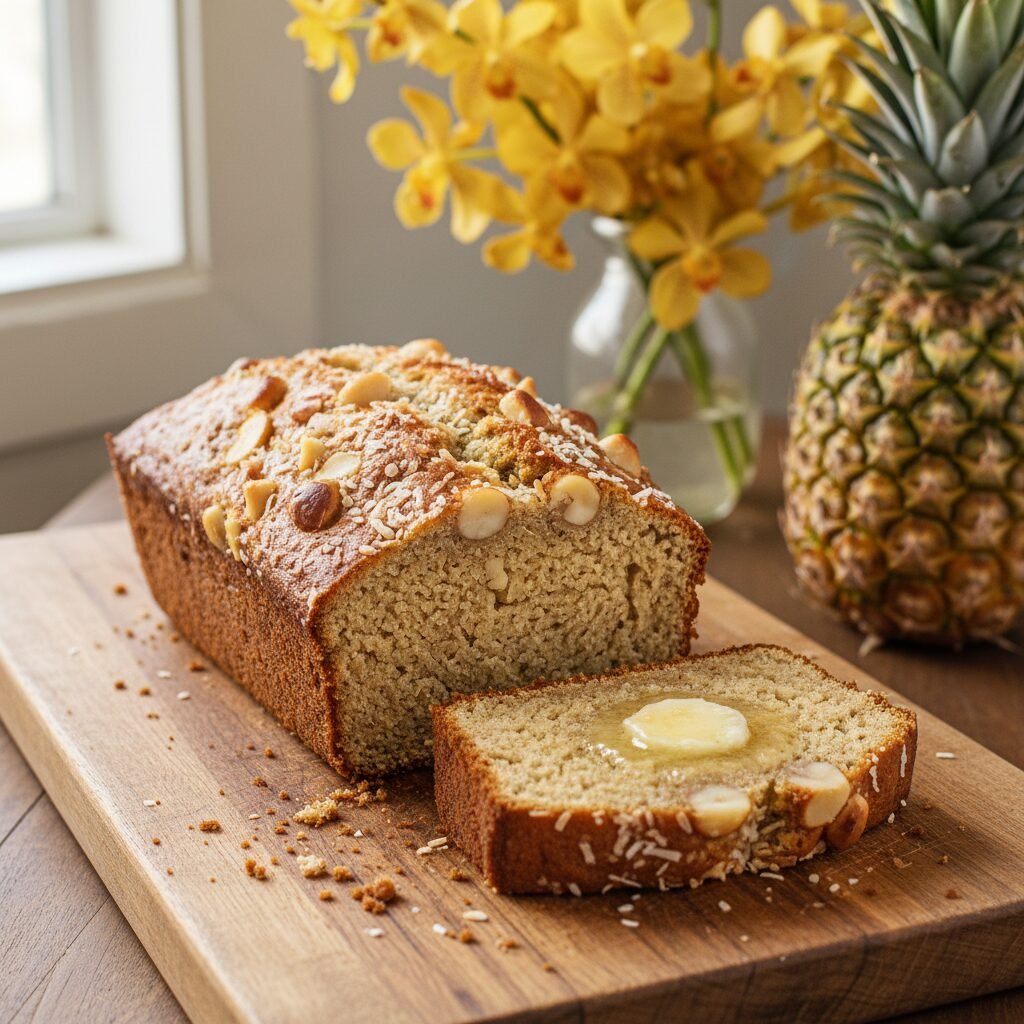 The Best Hawaiian Banana Bread Recipe with Pineapple and Coconut