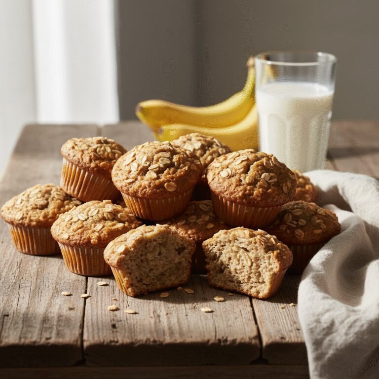 Magic 3-Ingredient Banana Oat Muffins – Healthy, Flourless & Toddler-Approved