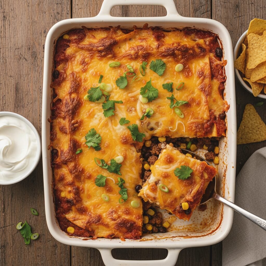 Cheesy Lazy Enchiladas Casserole: The Ultimate No-Roll Weeknight Dinner
