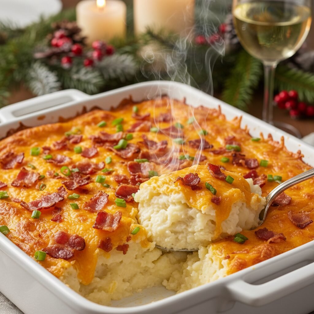 The Ultimate Loaded Baked Potato Casserole for the Holidays