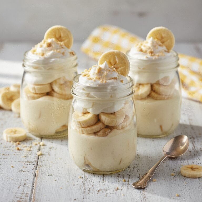 Easy No-Bake Mason Jar Banana Pudding Cups