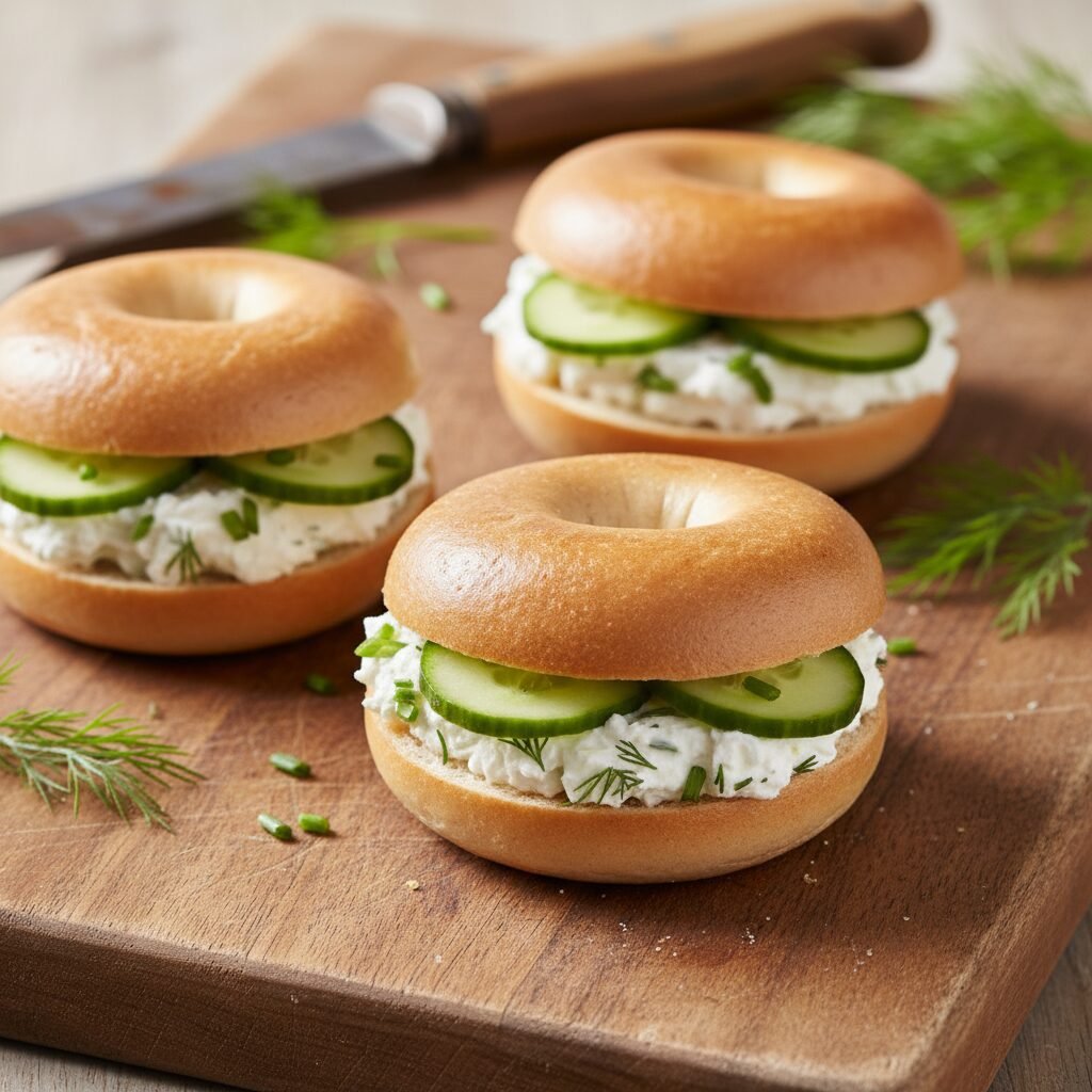 Mini Bagel Sandwich Bites With Cream Cheese Spread: The Perfect Party Snack