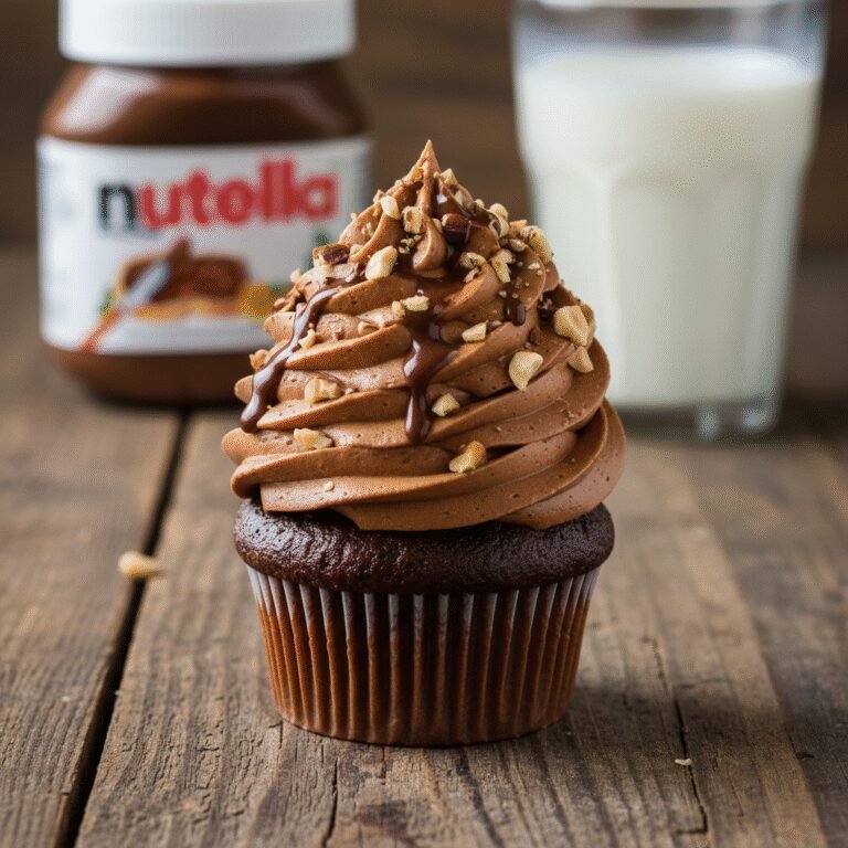 The Ultimate Decadent Nutella Cupcakes with Creamy Hazelnut Frosting