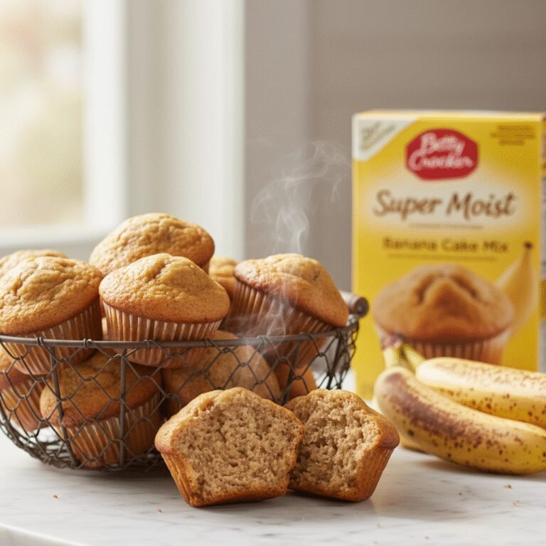 3-Ingredient Cake Mix Banana Muffins – The Ultimate Mom Hack!