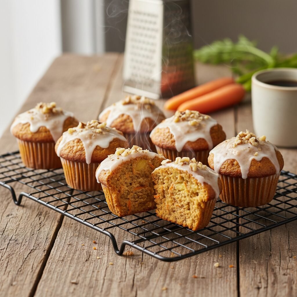 The Best Quick & Easy Carrot Cake Muffins with Cake Mix and Pineapple