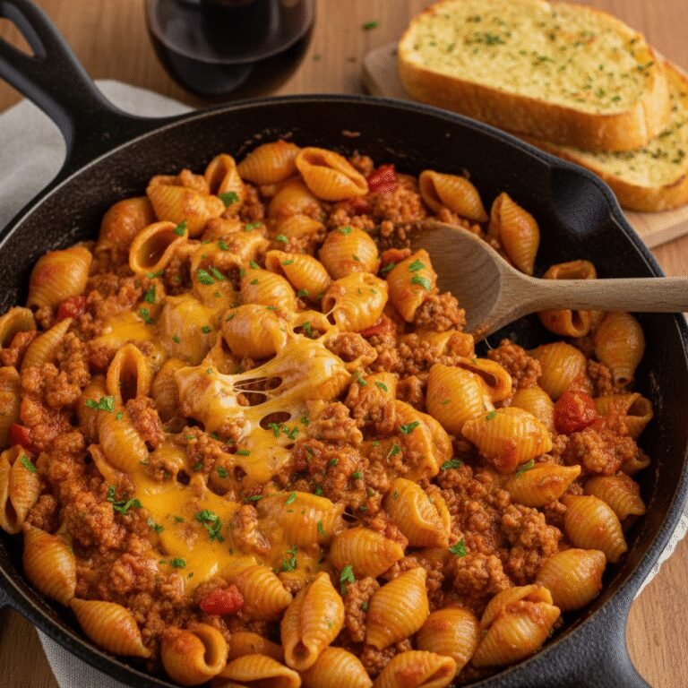 One-Pot Creamy Beef and Shells: The Ultimate Quick Ground Beef Dinner