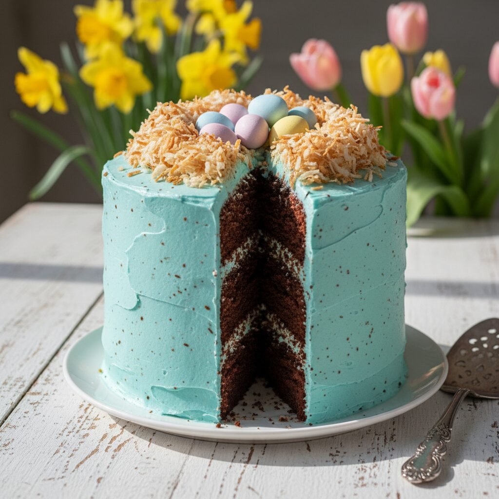 The Ultimate Robins Egg Chocolate Cake for Easter