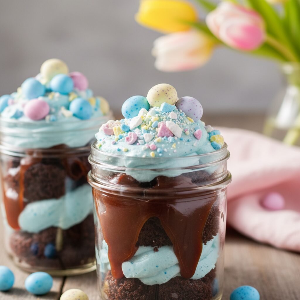 Dreamy Robins Egg Fudge Jars: The Ultimate Easter Dessert