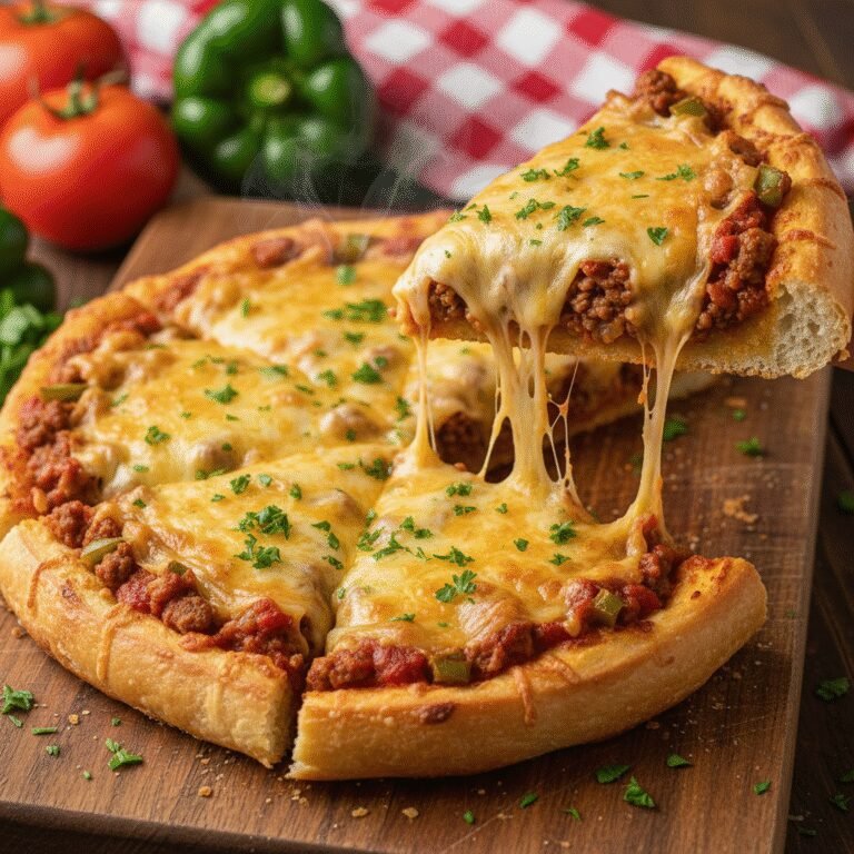 The Ultimate Cheesy Sloppy Joe French Bread Pizza