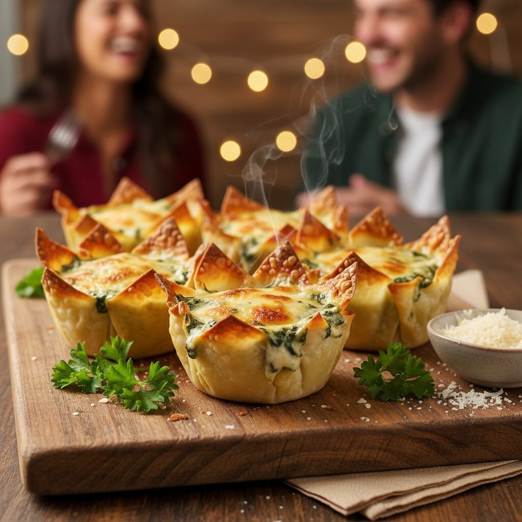 Cheesy Spinach and Artichoke Dip Cups – The Ultimate Party Appetizer