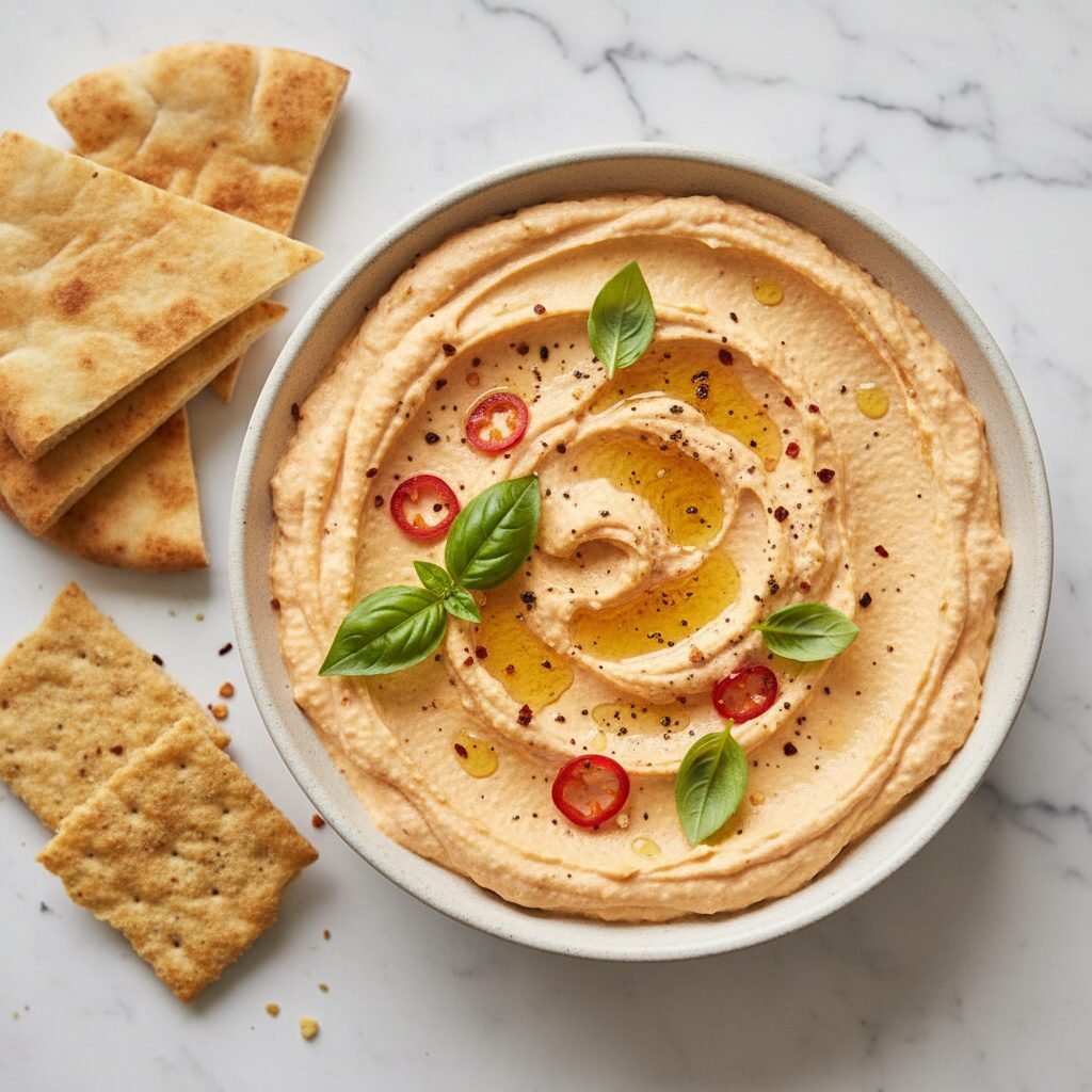 Velvety Whipped Feta and Roasted Red Pepper Dip